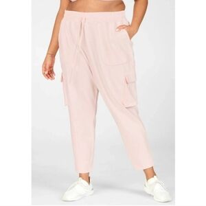 Fabletics Women's Cargo Light Pink Sweatpants Size 2X